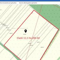 Eladó Üllő külterületi részén 11,5 hektár kiváló minőségű szántó